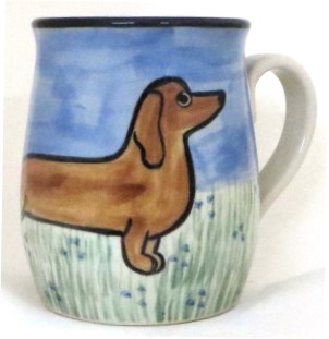 Dachsund Red -Deluxe Mug - Click Image to Close
